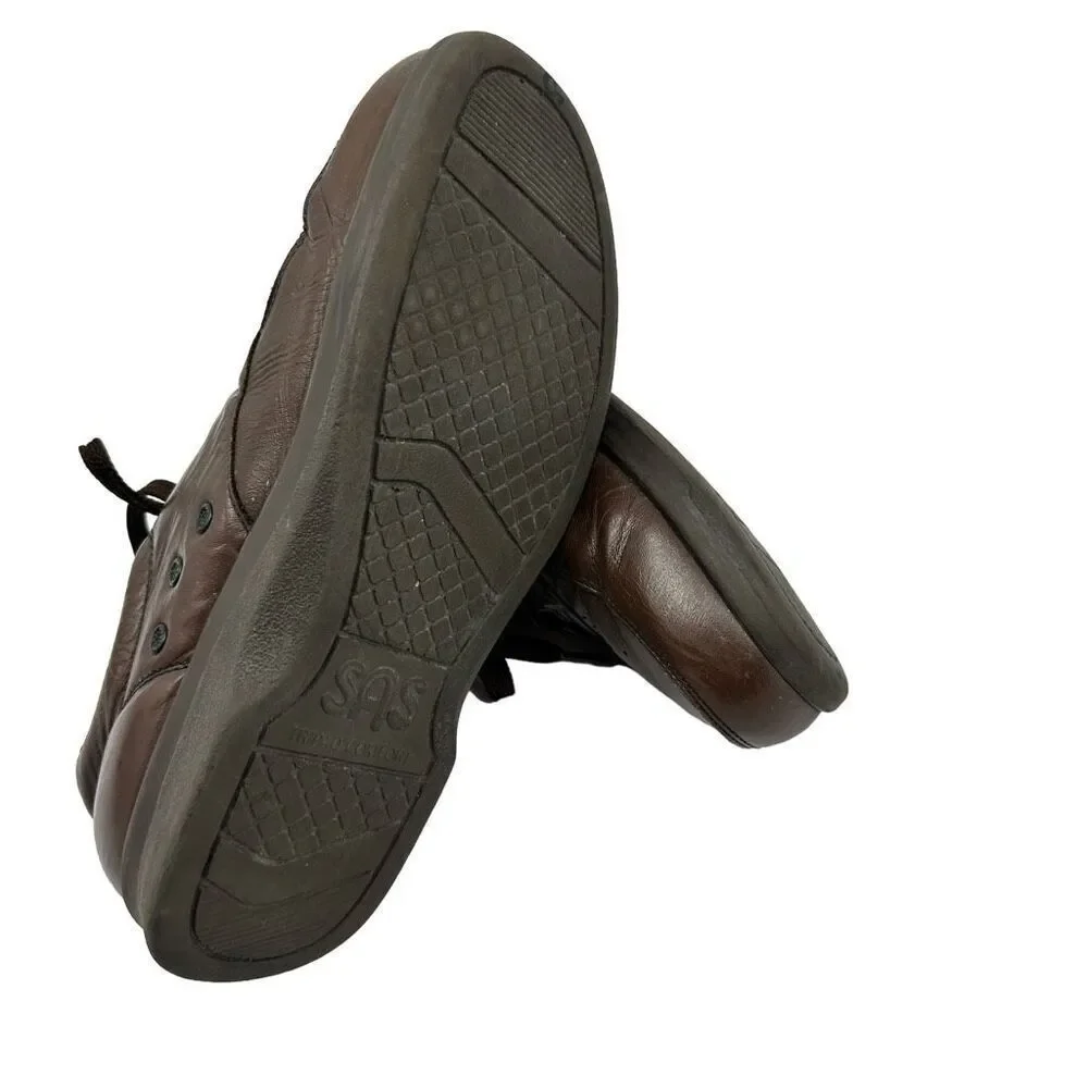 SAS Mens Time Out Walking Sneakers Brown Lace Up Breathable Round Toe Comfort 9